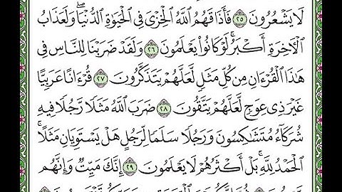 سورة الزمر مكررة الآيات من 25 إلى 31    Surah Az-Zumar repeated