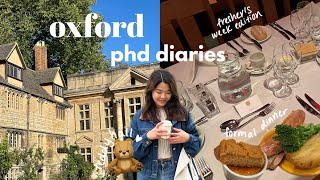 oxford phd diaries 🧸📚📝 | fresher’s week, teddy hall formal dinner, department inductions, phd vlog