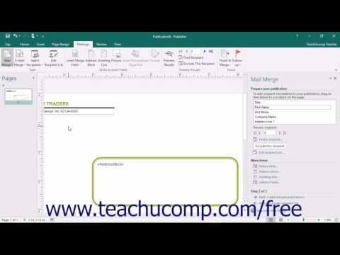 Publisher 2016 Tutorial Detaching the Data Source Microsoft Training