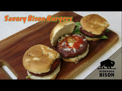Savory Bison Burgers
