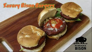 Savory Bison Burgers