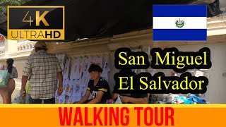 【4K 60fps】San Miguel ~ Walking Tour - El Salvador