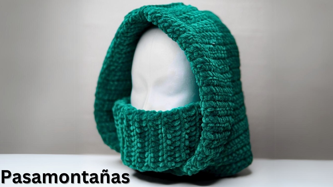 Cómo tejer un PASAMONTAÑAS a CROCHET (Balaclava) ❄️ Muy fácil y rápido | Paso a Paso