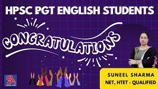 CONGRATULATIONS! HPSC PGT ENGLISH STUDENTS