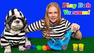 play doh vacuum cleaning assistant and wiggles tackle a big mess