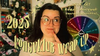 2025 könyvklub wrap up • szerencsekerék választja 2026 első 3 közös könyvét 🍀