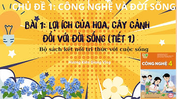 BÀI 1: LỢI ÍCH CUẢ HOA, CÂY CẢNH ĐỐI VỚI ĐỜI SÔNG (TIẾT 1) | CÔNG NGHỆ 4 | HƯƠNG KIÊN GIANG VLOG