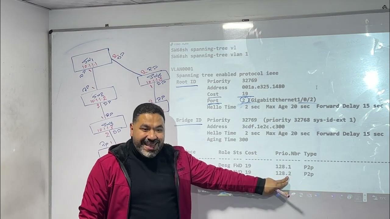 06-CCNP switching-lab 4 - part 1 of 2 ( STP) - real devices - YouTube