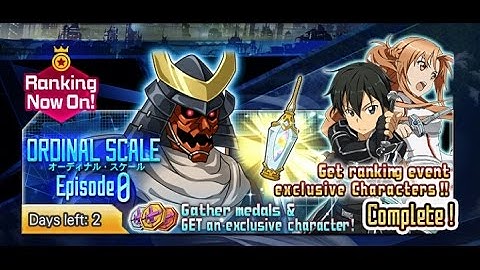 Sword Art Online Memory Defrag - Ordinal Scale Ranking Event 00:47