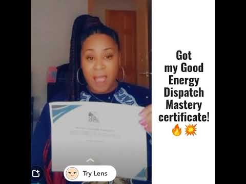Got my Good Energy Dispatch Mastery certificate! ??