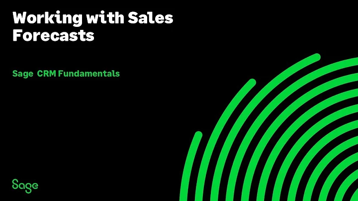 Sage CRM - Working with Sales Forecasts