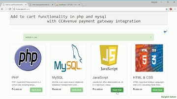 Ecommerce website project in php and mysql: Show cart items count part 3