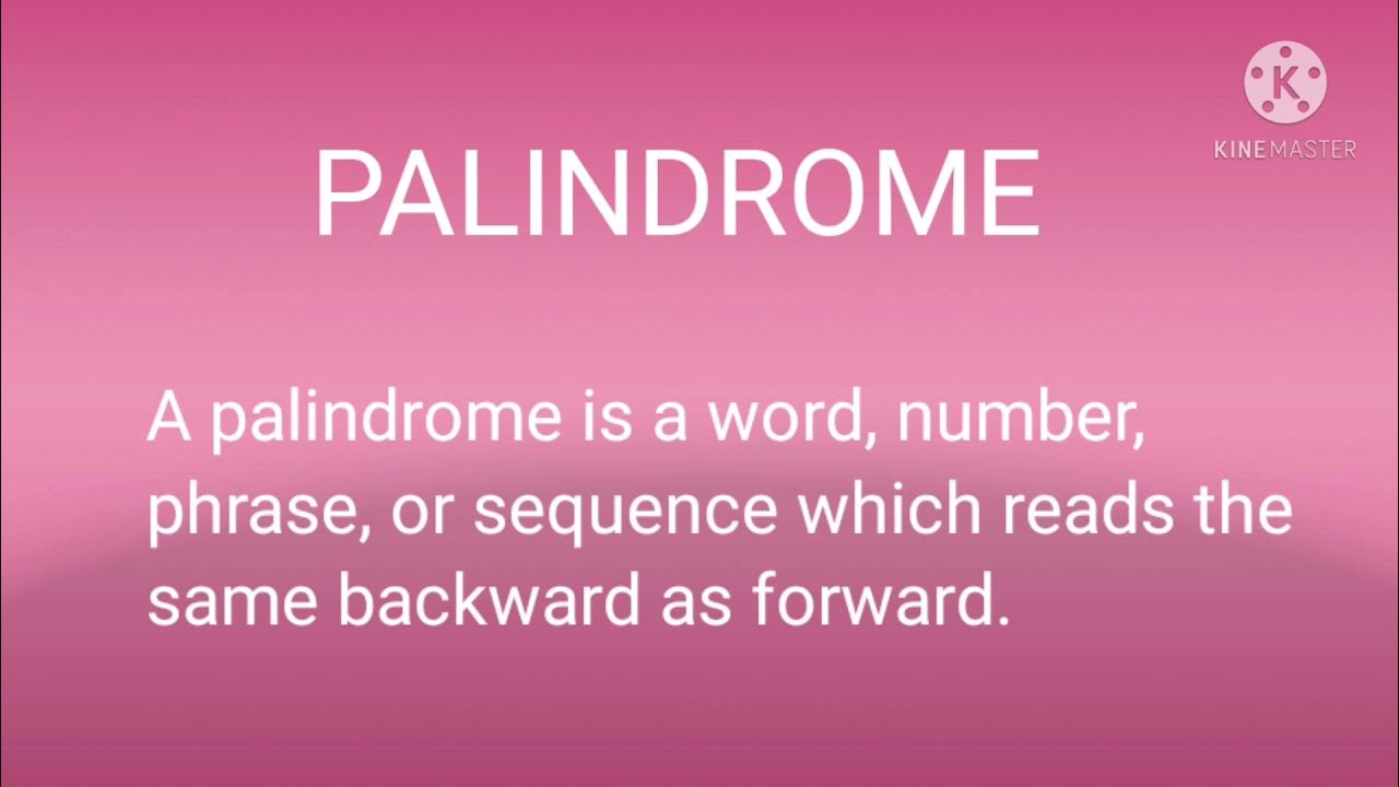 English | Palindrome words - YouTube