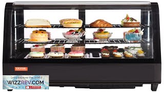 VEVOR Refrigerated Display Case 3.5 Cu.Ft. 100L 2 Tier Countertop Pastry Display Case