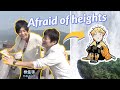Compilation of shimono hiro being afraid of heights and still getting dragged to high places
