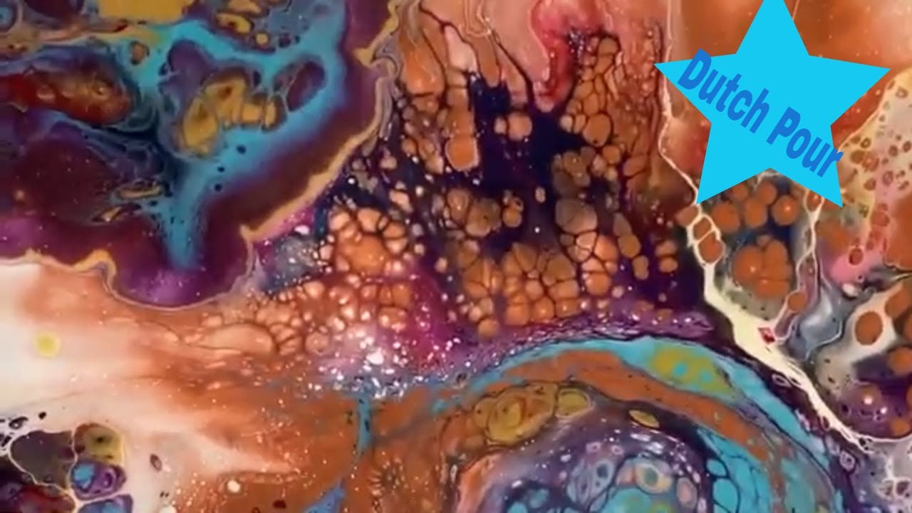 31- Abstract Acrylic Pouring Fluid Art Painting Tutorial for Beginners ...