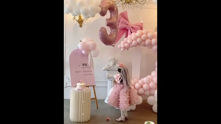Pink Color Birthday Balloon Decoration Ideas