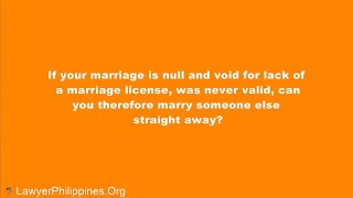 What if you were married without a marriage license?