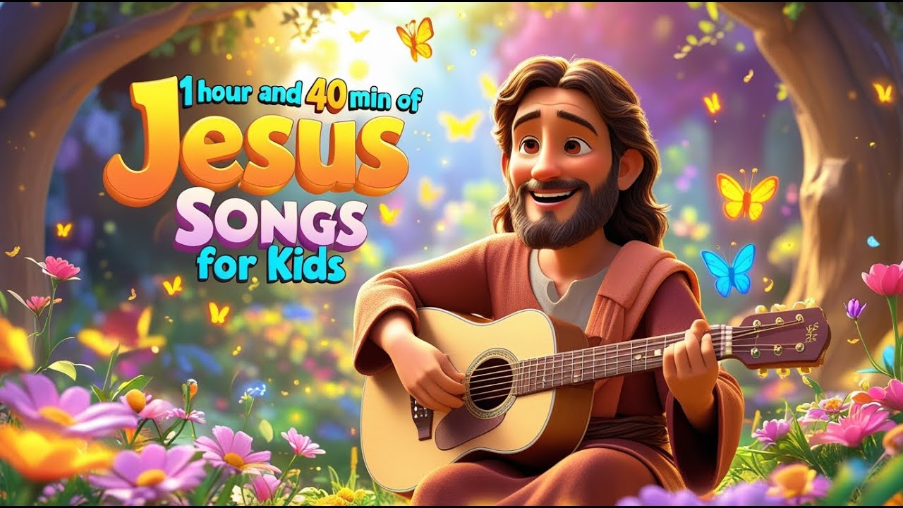 🎶 1 Hour and 40 min of Beautiful Jesus Songs for Kids 💛Best Sunday School & Bible Songs Collection