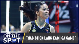 Erika Santos on Cignal Super Spikers' game plan vs. ZUS Coffee Thunderbelles | #OSOnTheSpot