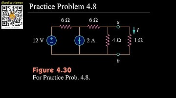 Practice Problem 4.8 Fundamental of Electric Circuits (Sadiku) 5th Edition - Thevenin Theorem