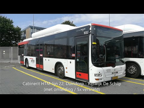Cabride bus; HTM-lijn 22; Duindorp-Rijswijk De Schilp (met omleiding) (20210719; 5x versneld)