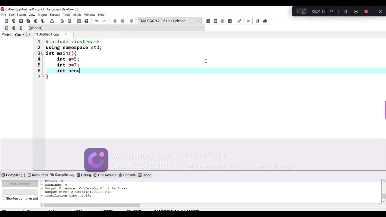 How to multiply two number in c how to apply formula for
