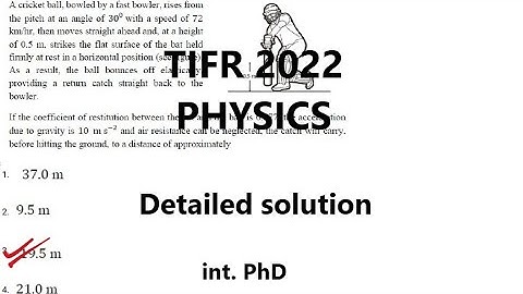 TIFR 2022 physics solutions (collision problem)