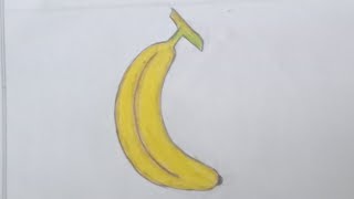 How to draw a Banana step by step (very easy)