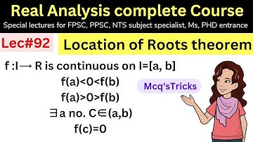 Location of roots theorem in full detail #csir#ppsc #fpsc #nts #maths #shorts#mathematics #ms #video