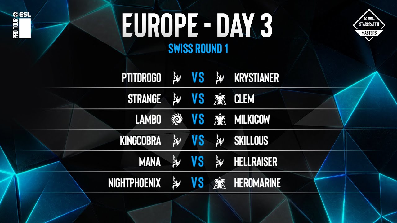 [ESL SC2 Masters Summer] EU Regionals День 3 !сетка YouTube