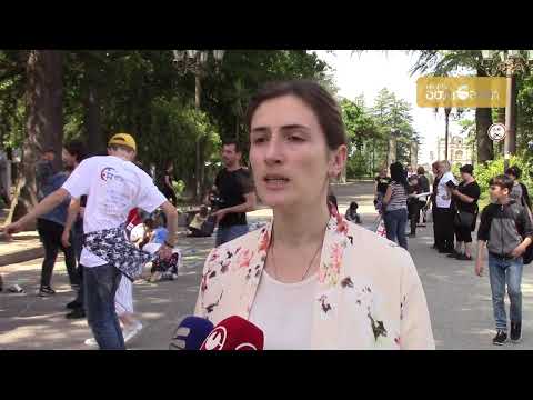 „საქართველო და ევროპა“ ბავშვების თვალებით - ნახატები ასფალტზე და გამოფენა