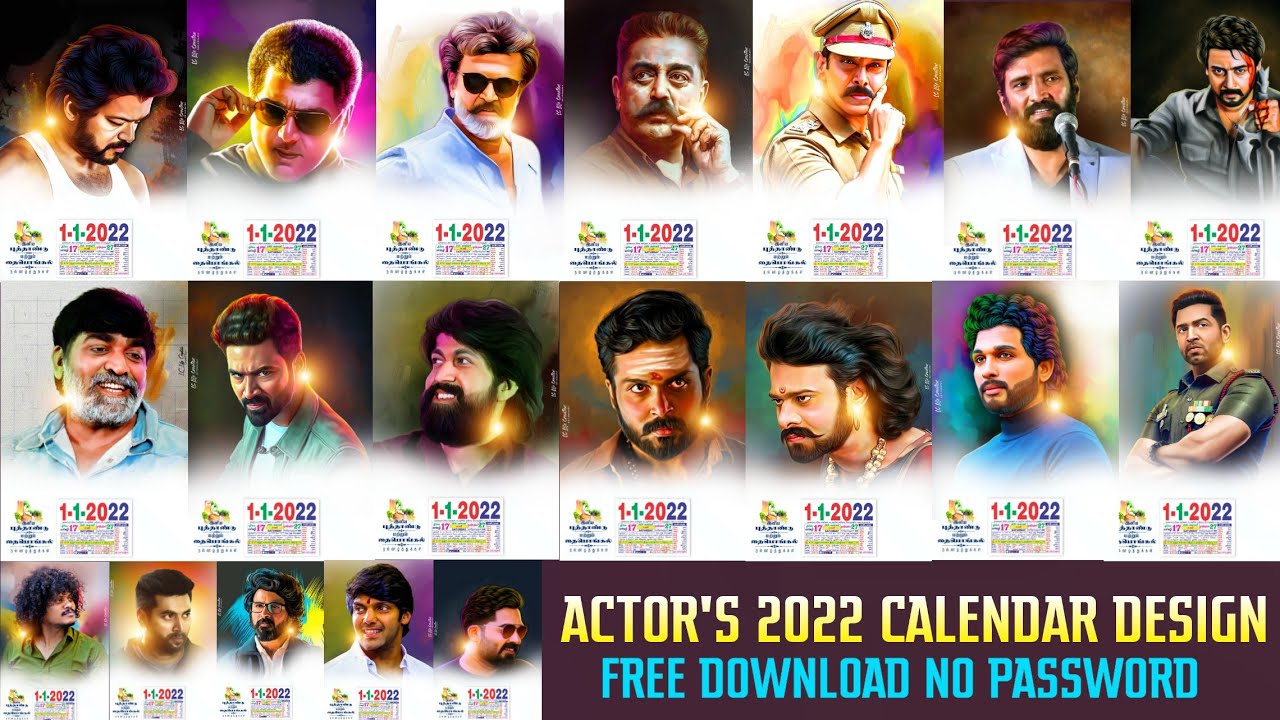 Actor's 2022 Calendar Design |Video Coming Soon |LC Life Creation |