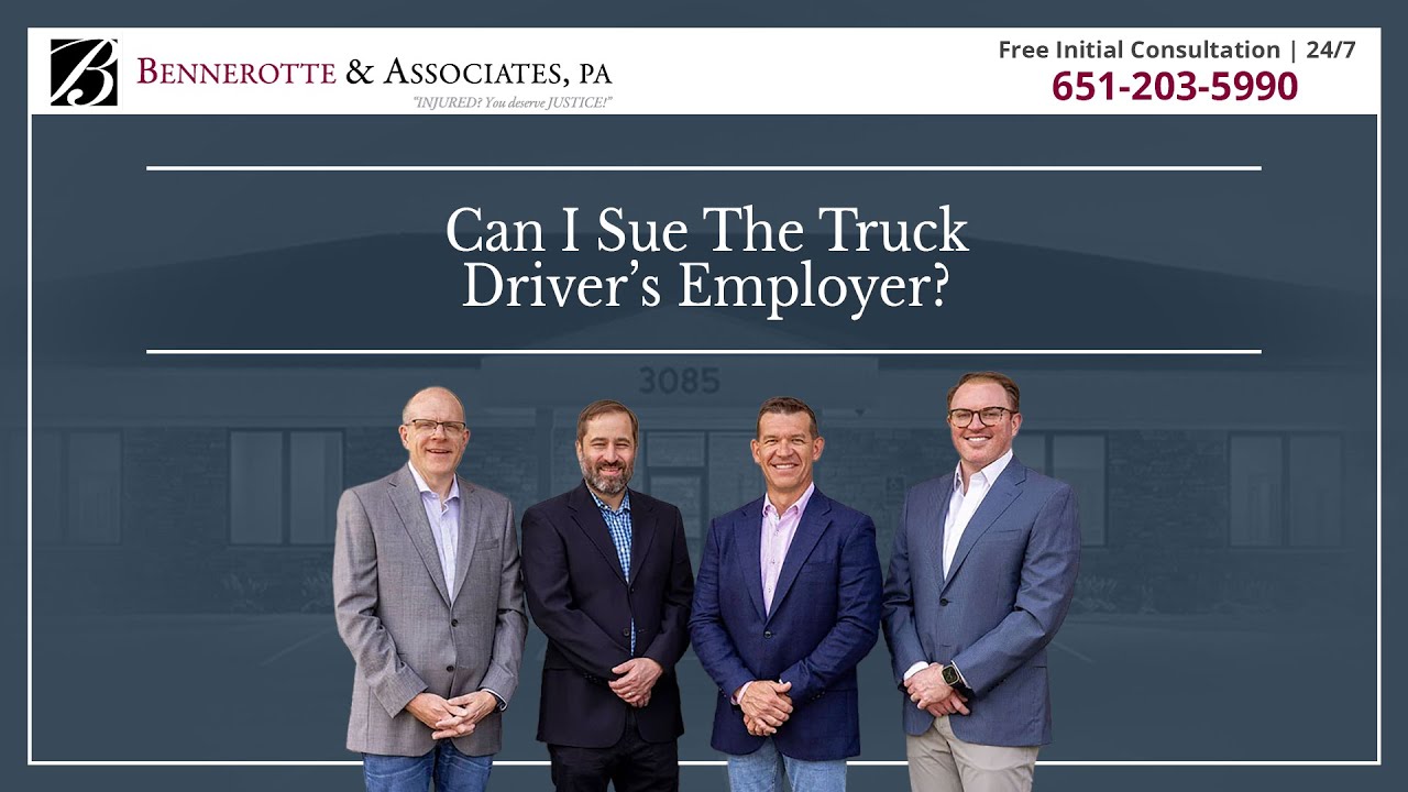 Can I sue the truck driver’s employer? - Bennerotte & Associates, P.A.