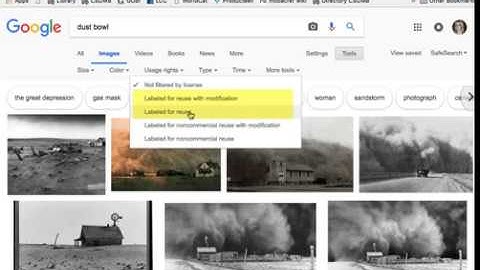 Finding images licensed for reuse