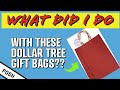 ‼️UPSCALE IT‼️Look At What I Do With A Dollar Tree Gift Bag/DOLLAR TREE DIY/DOLLAR TREE CRAFTING