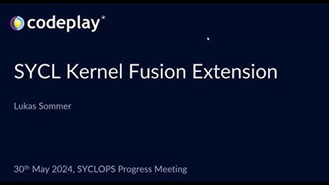 SYCL Kernel fusion