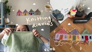 knitting & crocheting home decors & starting new projects 🏡 | vlog