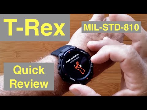 XIAOMI AMAZFIT T-Rex 5ATM Waterproof Rugged (MIL-STD-810) Sports Fitness Smartwatch: Quick Overview