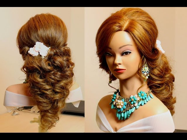 Romantic Prom Hairstyle For Long Hair Youtube
