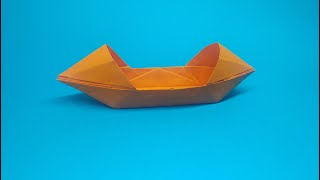 Origami Speed Boat. How to make a paper Boat that sails.Canoe. by Origami Paper Crafts 335 views 9 months ago 10 minutes, 11 seconds