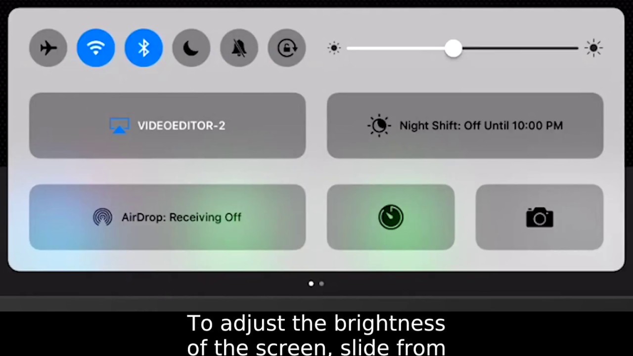 Control Center: Adjust Brightness - YouTube