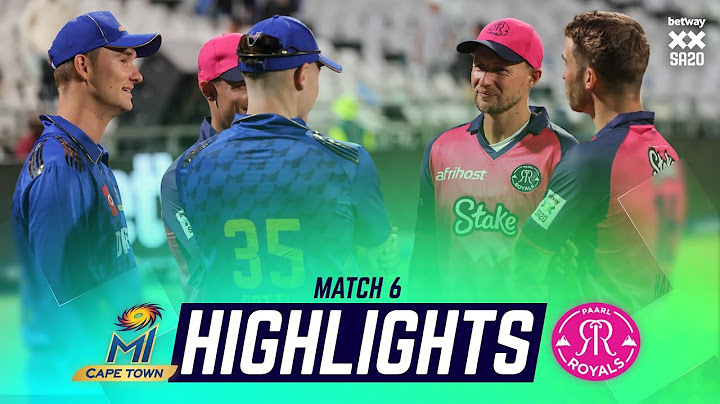 MI Cape Town v Paarl Royals | Match 6 Highlights | Betway SA20