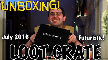 UNBOXING! Loot Crate July 2016 - Futuristic - Rick & Morty, Star Trek, Mega Man, Futurama