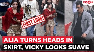 FIRST LOOK! Alia Bhatt Turns Heads in Golden Skirt, Vicky Kaushal Looks Suave on 'Love And War' Set