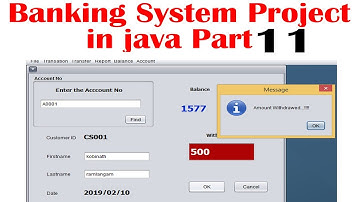 Banking Management System in Java part 11