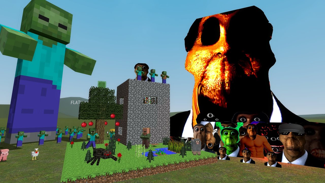 Obunga Family Vs Minecraft Houses In Garry's Mod (Part 2)