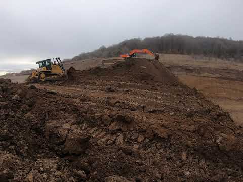 მიწის მოჭრა ბულდოზერით/ Land cut with bulldozer