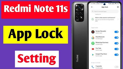 Redmi note 11s me app lock kaise kare | how to set app lock Redmi note 11s