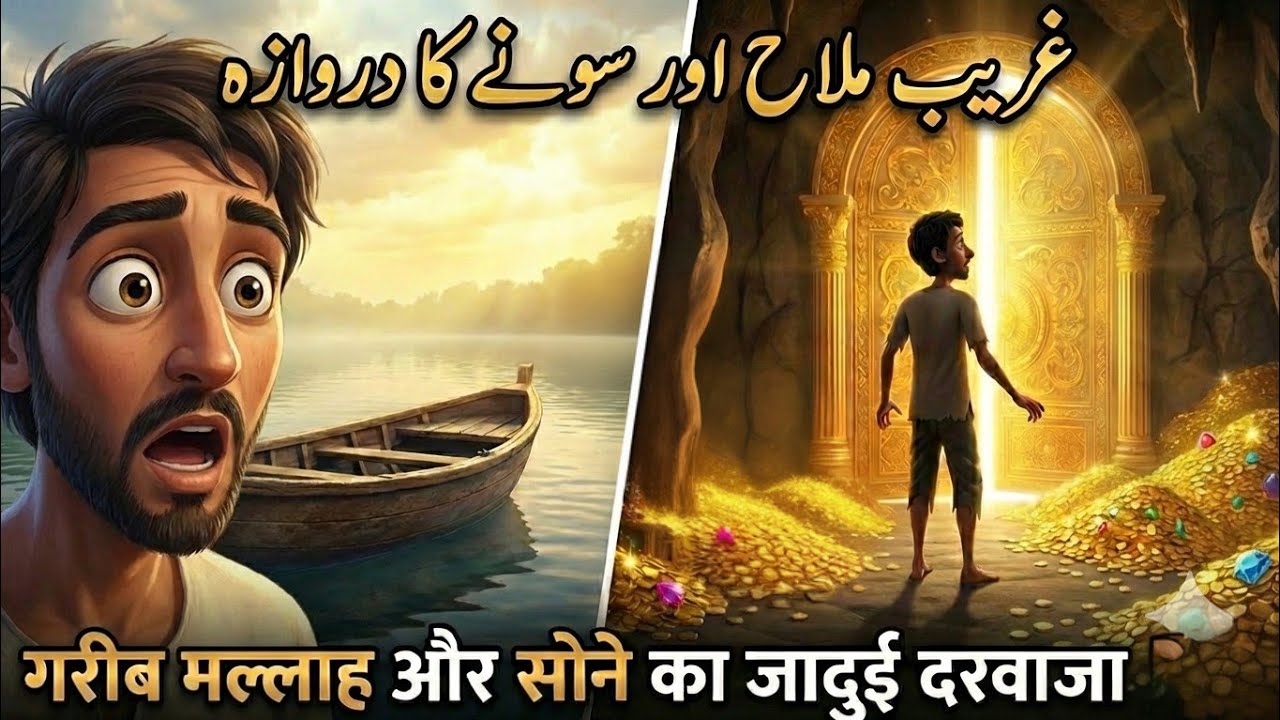 Garib Mallah aur Sone ka Jaadui Darwaza 🚪✨| #moralstory | #hindikahani  @Qissekhanitv 